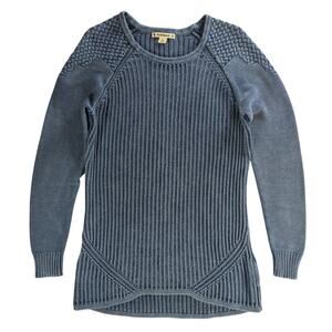 Ruff Hewn 100% Cotton Blue Knit Textured Sweater Size S Women’s Pullover